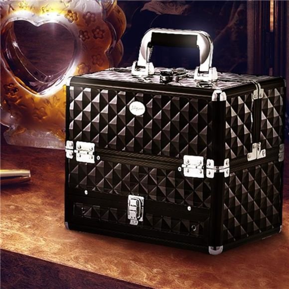 Makeup Train Cases Professional Travel Makeup CosmeticCase Organizer PortableBox - Picture 6 of 6